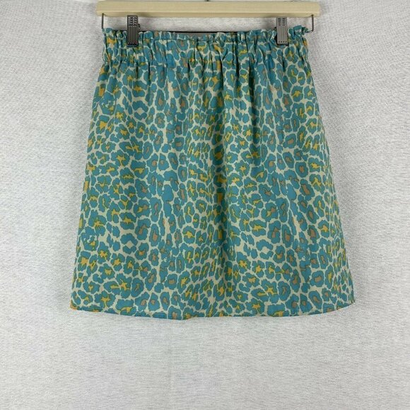 Francescas Moonlight Blue Leopard Print Mini Skirt - Picture 2 of 7